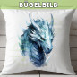 Preview: Bügelbild Drache blau